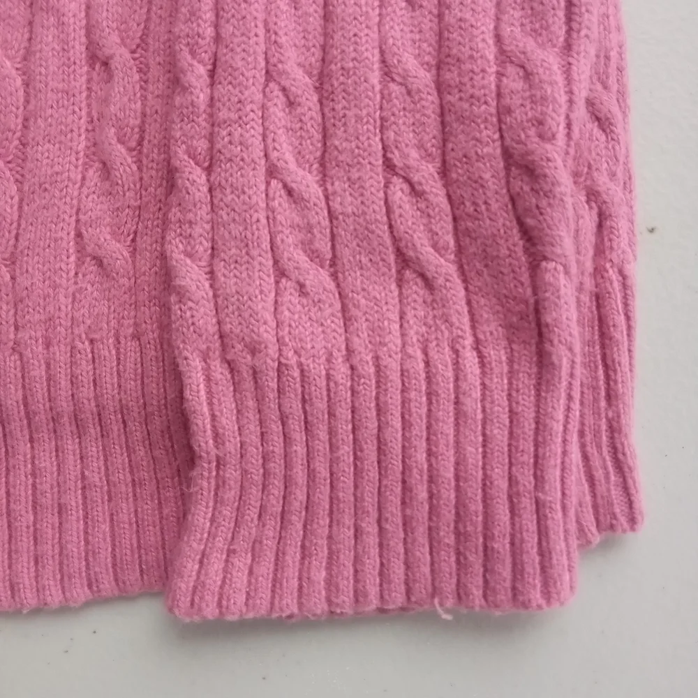 Hillard & Hanson Pink Cable-Knit Cashmere Blend Pullover Sweater, Size XL - Picture 6 of 10